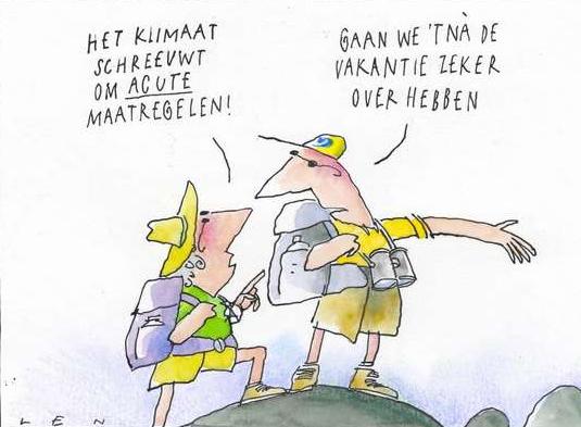 Klimaatactie na vakantie Len