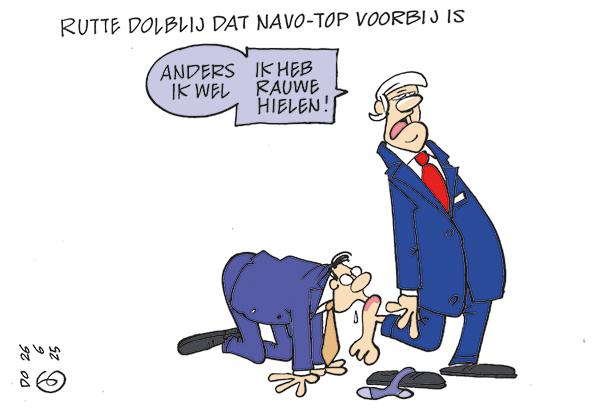 Rutte likt hielen Trump Doorzon